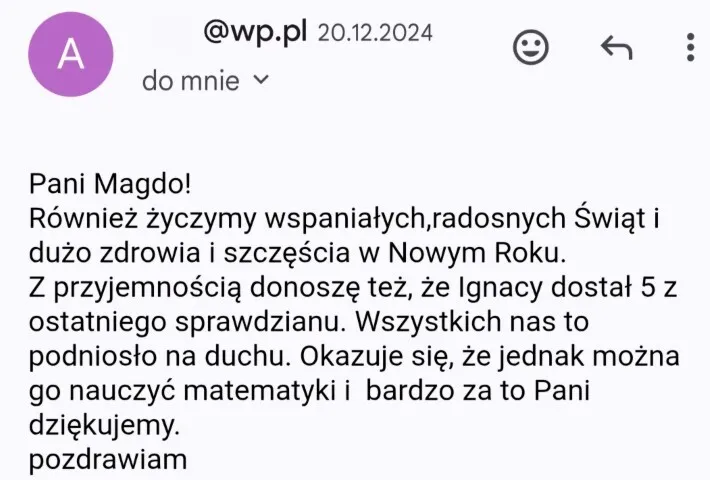 Opinia rodzica – wiadomość 18 z 27