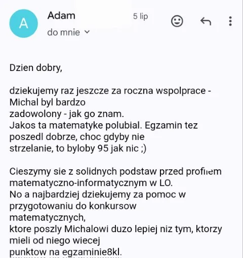 Opinia rodzica – wiadomość 19 z 27